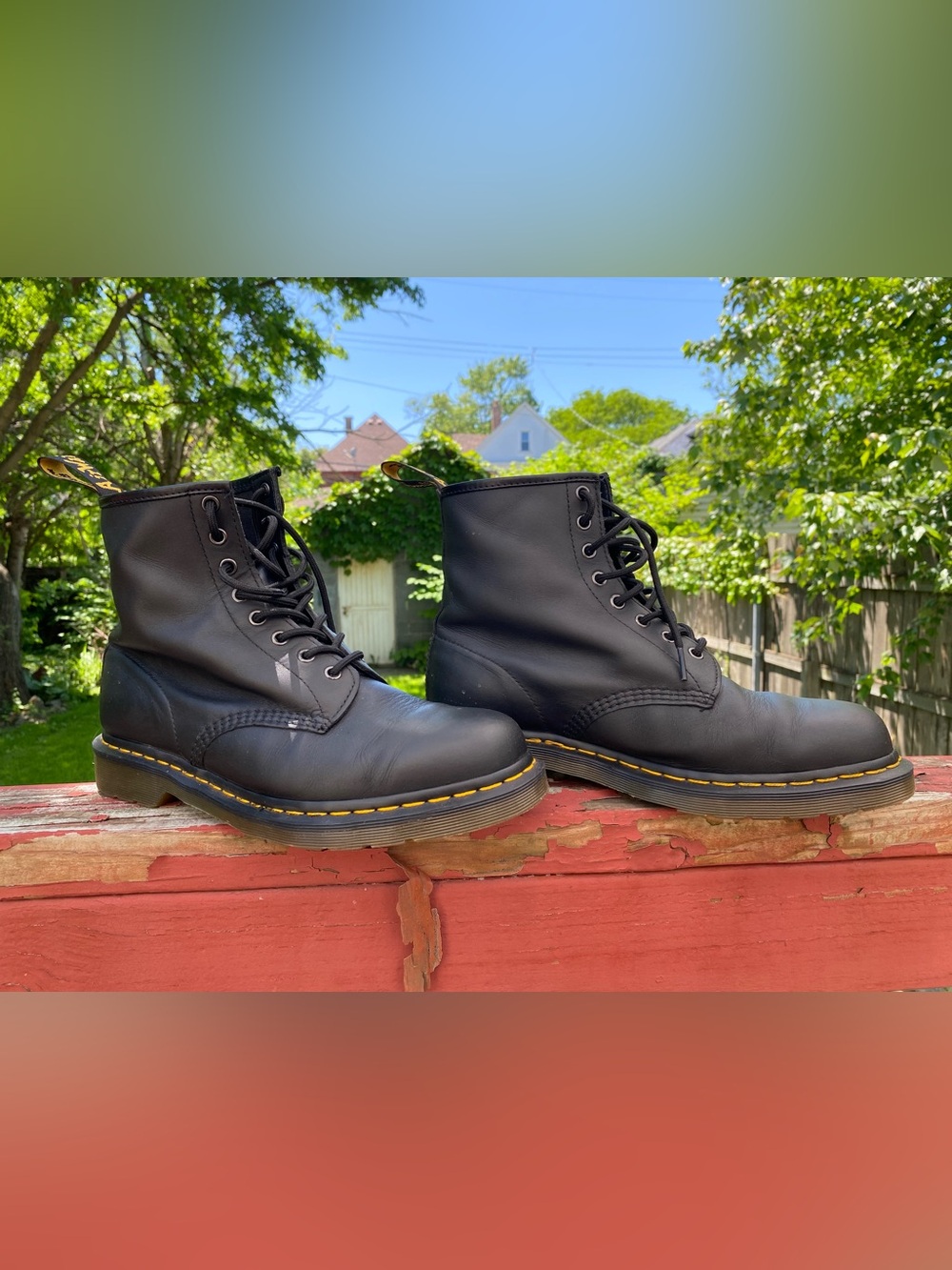 Doc Martens 1460, Mens 10, Black Lace-Up Leather Boots